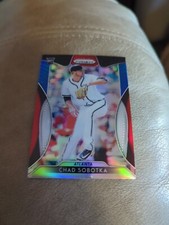 2019 Panini Prizm Red White & Blue #283 Chad Sobotka Atlanta Braves
