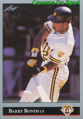 275   BARRY BONDS    PITTSBURGH PIRATES  BASEBALL CARD LEAF 1992