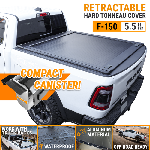 For 20042020 5.5ft Bed F150 Retractable Tonneau Cover Hard Aluminum