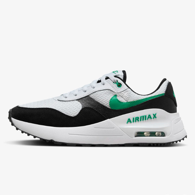Кроссовки Nike Air Max System Белый/черный/Зеленый для стадиона (DM9537-105) Доставлены в ускоренном порядке