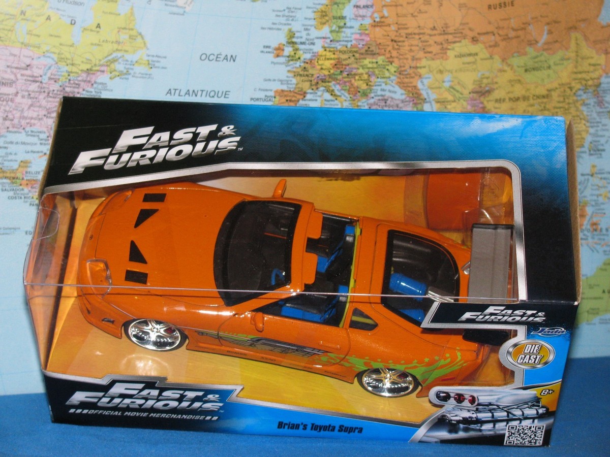 1/24 JADA FAST & FURIOUS BRIAN'S TOYOTA SUPRA DIE CAST *BRAND NEW