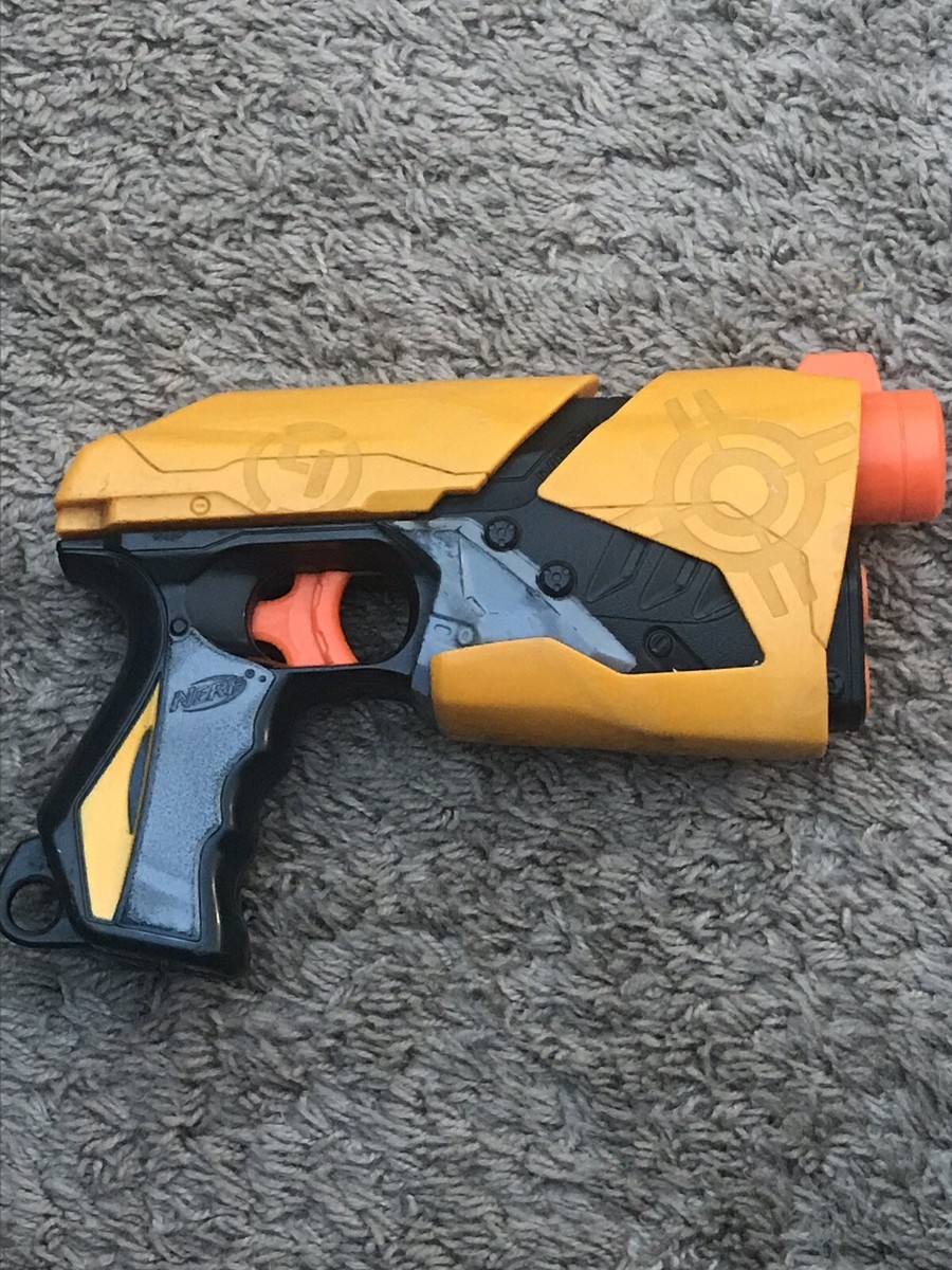 2010 Hasbro Nerf Sharpshot Dart Tag Gun Blaster Fire Pistol Gray