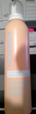 NEW Nourish Coconut & Macadamia oil whipped shower foam soap jojoba shea butter