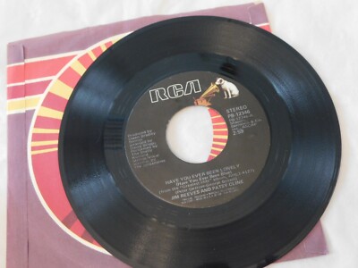 JIM REEVES AND PATSY CLINE HAVE  YOU  EVER BEEN LONELY / WELCO 45 RPM RECORD 058