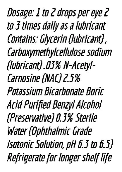 Gotas para ojos de cataratas con 2,5% NAC, N-acetilcarnosina ¡Frasco de 15 ml paquete de 2! Foto 3 de 3