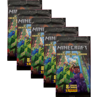 Minecraft - Create Explore Survive Series 3 Trading Cards - 5 Boosters