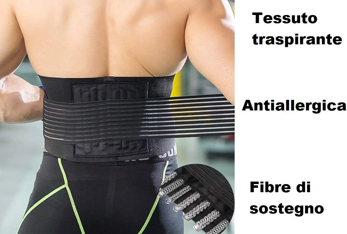 Tutore Posteriore Per Uomini E Donne, Regolabile, Supporto Lombare Traspirante, Cintura Di Supporto Per La Vita Cinghie Di Supporto Per La Schiena - Foto 11