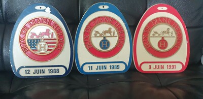 Plaque Hermès 1991 - Étrier Concours Hippique Prix De Diane Chantilly - Édition Japon - Alu émail