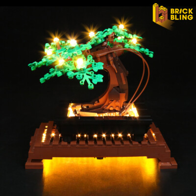 BrickBling LED Licht Kit für LEGO Bonsai Baum 10281 Grün Dekoration Beleuchtung 