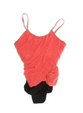slimming draped one piece swimsuit