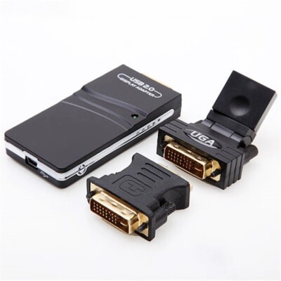 USB 2.0 UGA Multi-Display Monitor Adapter USB To DVI VGA HDM* Graphic Card 1080P