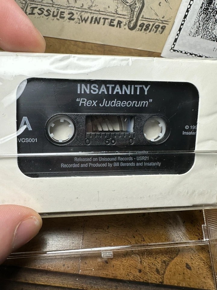 SEALED 1996 INSATANITY DEATH METAL CASSETTE RARE FLORIDA UNDERGROUND Foto 2 de 4