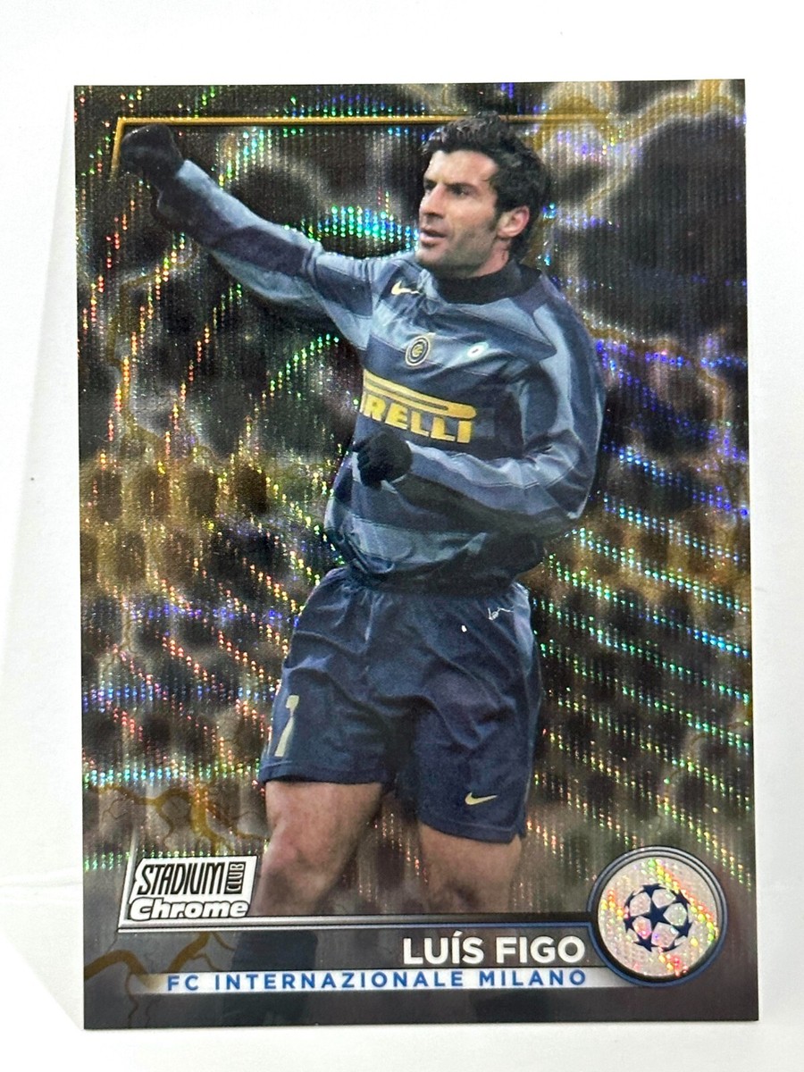 2022-23 Topps Stadium Club Chrome UCL Luis Figo Black/Gold