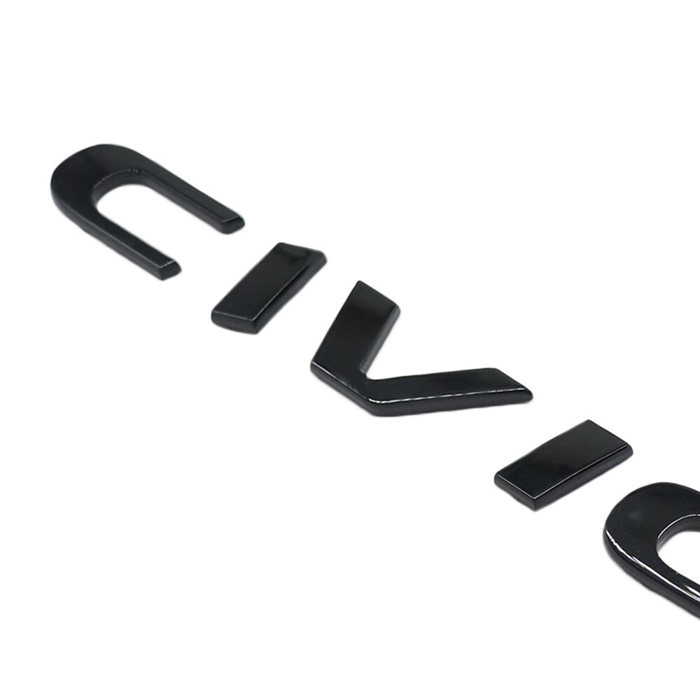 FOR CIVIC FC FK 2015-2021 EMBLEM BADGE Rear Trunk Tailgate Sticker Black Glossy