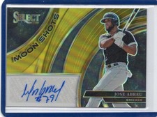 2022 PANINI SELECT MOON SHOTS GOLD PRIZM AUTOGRAPH JOSE ABREU/ WHITE SOX 1/10