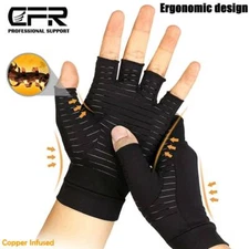 COPPER Infused Compression Gloves Arthritis Pain/Joint Swelling Hand Support Gym
