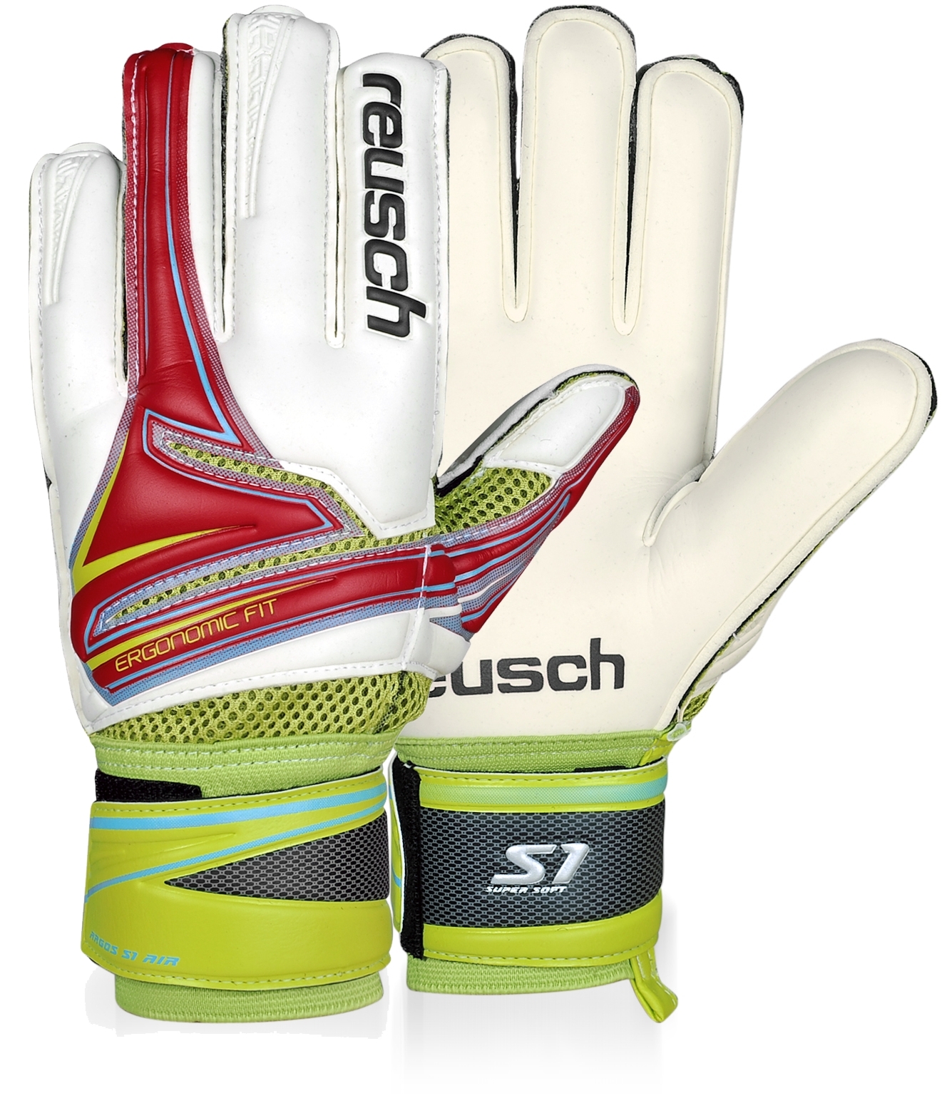 Guantes De Portero REUSCH ARGOS S1 Air Rojo Palma De Látex Súper Suave
