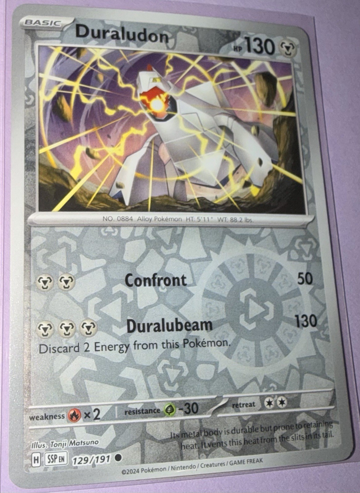 Pokemon - Duraludon 129/191 - Reverse Holo - Surging Sparks NM