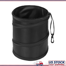 2 Gallons Leakproof Pop-up Collapsible Car Trash Can Hanging Bin Hook And Loop