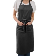 Amazhiyu Pure Linen Kitchen Apron with Pockets for Women Men Chef Cooking BBQ...