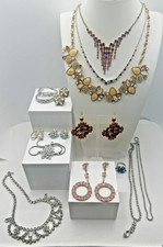 Lot of Rhinestone Dress Up Party Princess Pageant Fancy Dress Jewelry. 15 pieces