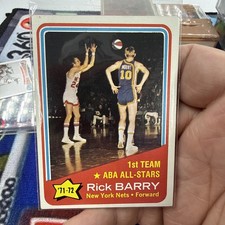 Topps 71-72 Rick Barry New York Nets ABA All-Stars 1st Team 250 underhand toss!