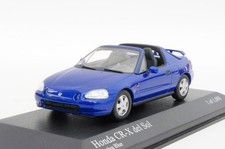 Honda CR-X Del Sol 1993 Blue Metallic Minichamps 1:43 Diecast Sport Car