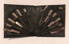 Stamped Collar Stays In Leather Bifold, Missi...