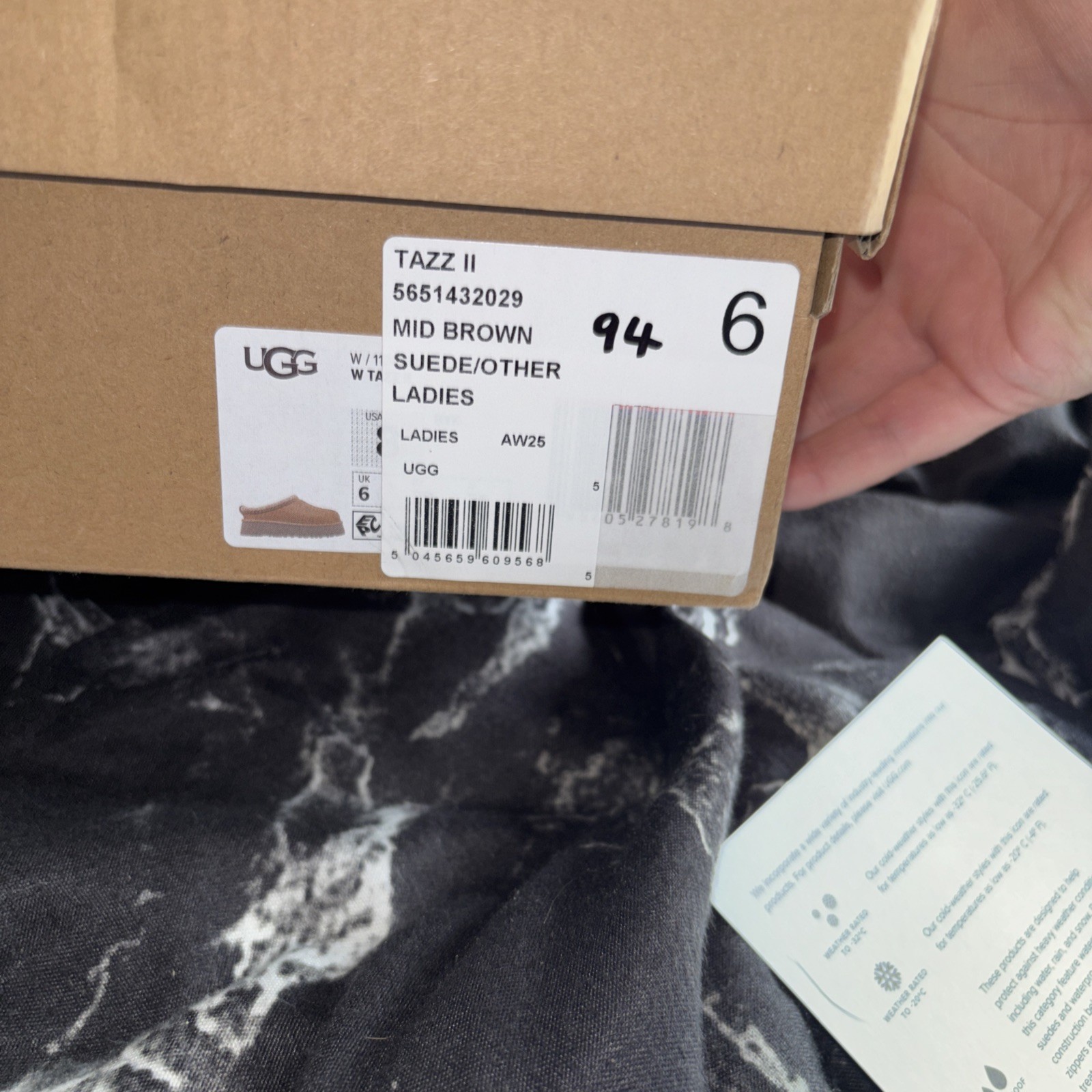 Ugg TAZZ II Mid Brown Uk 6 Brand New Full Box RRP £125 image 5