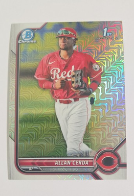 #ad 2022 Bowman Chrome Prospects Allan Cerda #BCP 142 Mojo Refractor RC $1.95