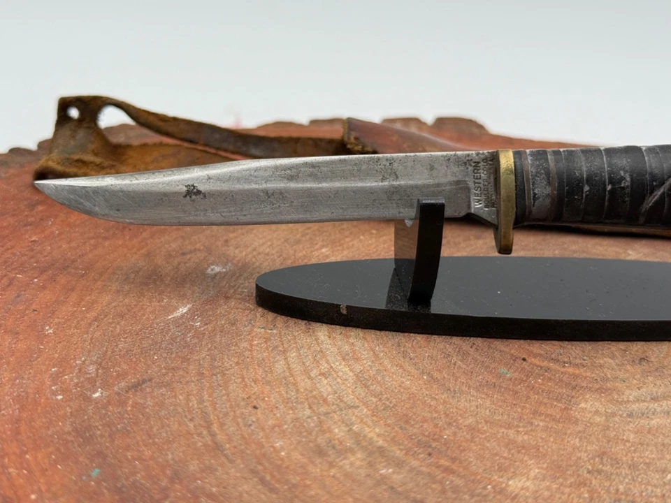 Rare Vintage Western Cutlery 628 Small Bird/Trout Knife Stagalon Handle--2515.25 - Image 4 of 4