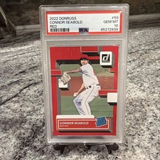 2022 Panini Donruss - Rated Rookie Connor Seabold #59 Red /2022 (RC). POP 1