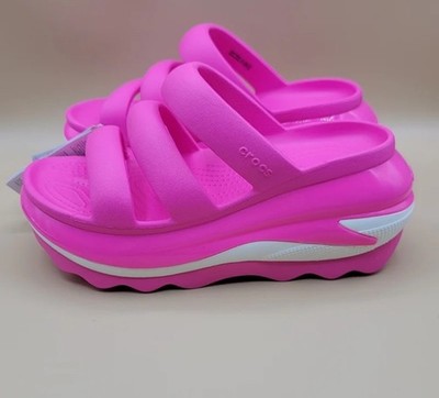 Crocs Mega Crush Triple Strap Platform Sandals Pink Crush Women s Size 6 New 