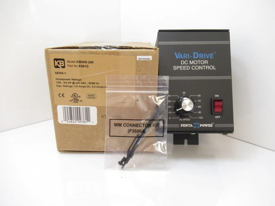 KB 9381G KBWM-240 KBWM240 DC Drive, NEMA-1, 230V AC, THRU 0.75 HP New In Box - Image 2 of 4