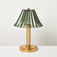 Glass Shade Table Lamp Green - Hearth & Hand with Magnolia