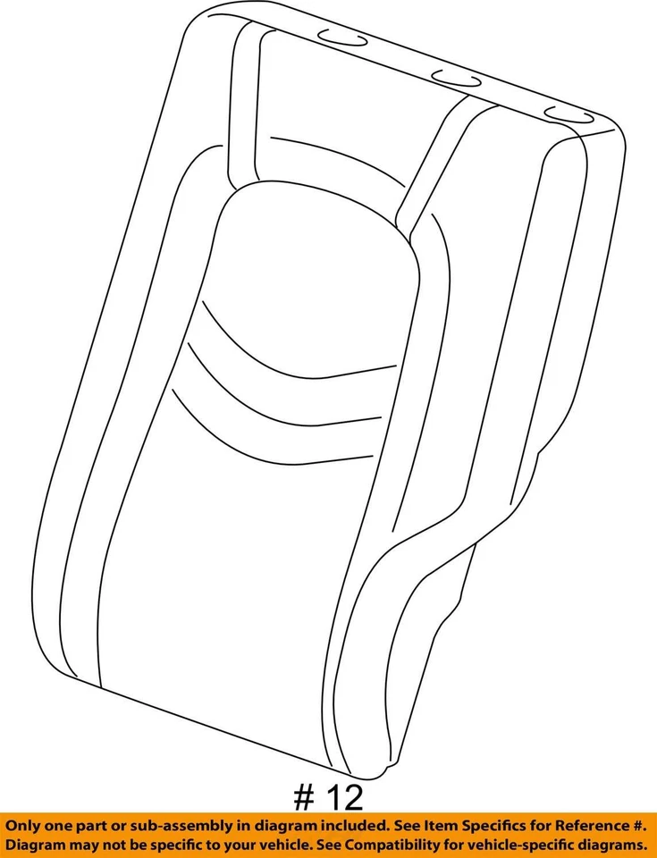 Funda para Chevrolet HHR 2009-2010 ASM R/ASIENTO BK CUSH * 25894166 - NUEVA OEM Foto 3 de 3