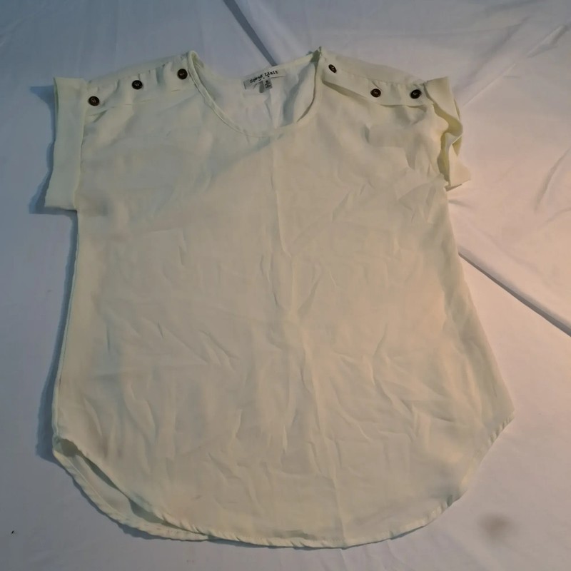 Speed Limit Women's S Cream Button Shoulder Blouse Made in India - Lightweight