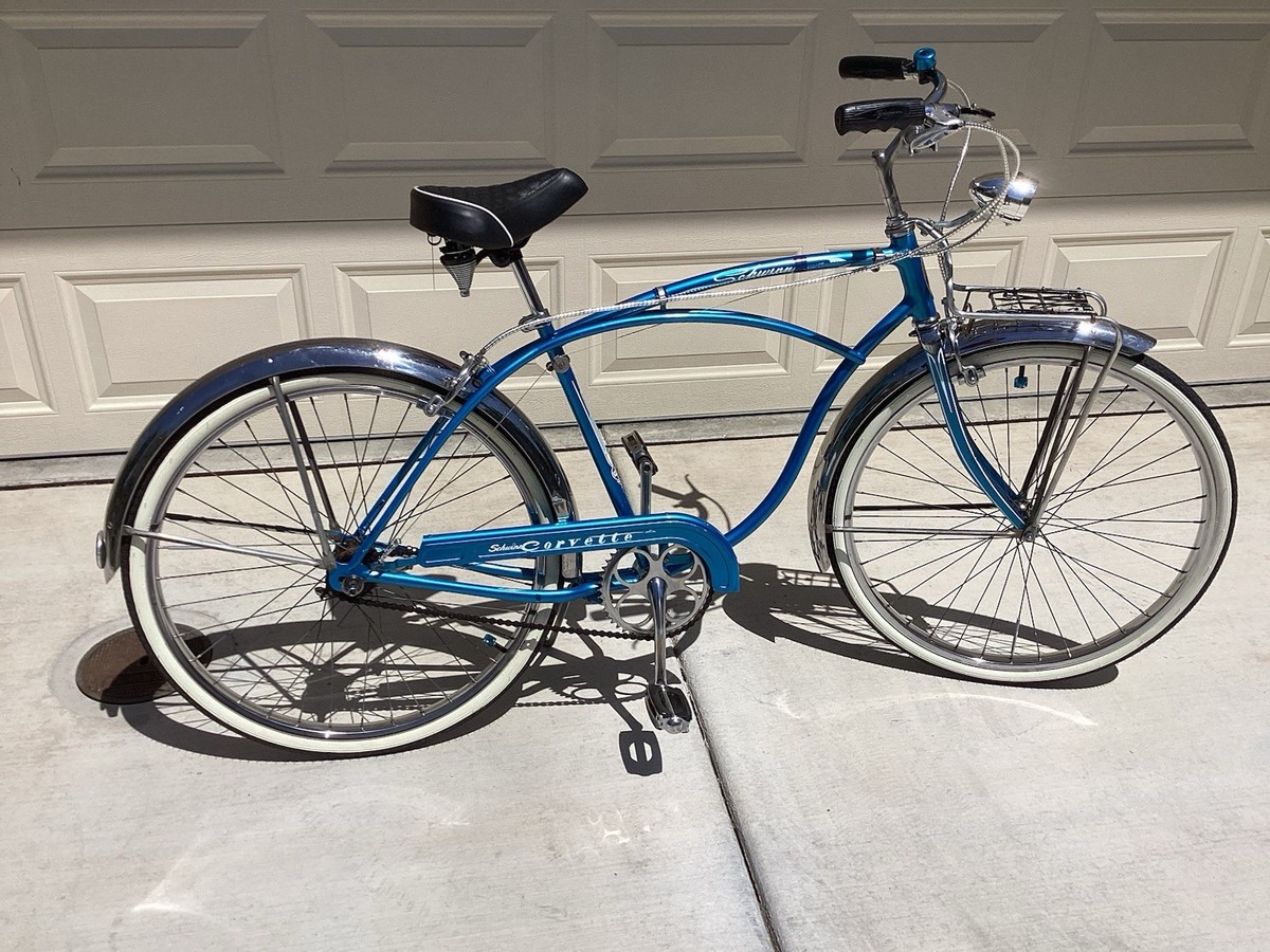 1958 Schwinn Corvette 26” Speed Vintage Bicycle Cruiser Radiant Blue