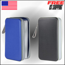 CD Case Storage, 100 Capacity DVD Cases Holder Plastic Disc Wallet Binder 2 Pack