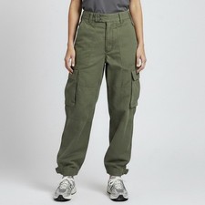 Vintage Khaki Green Military Cargo Pants - 30" / Medium
