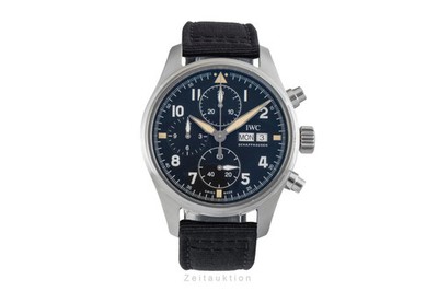 IWC Pilot Spitfire Chronograph Automatik Edelstahl Ref. IW387903 Papiere