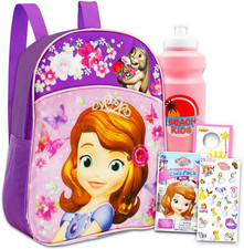 Sofia Preschool Backpack for Toddlers Set - 11" Travel Bundle Bag, Coloring Boo