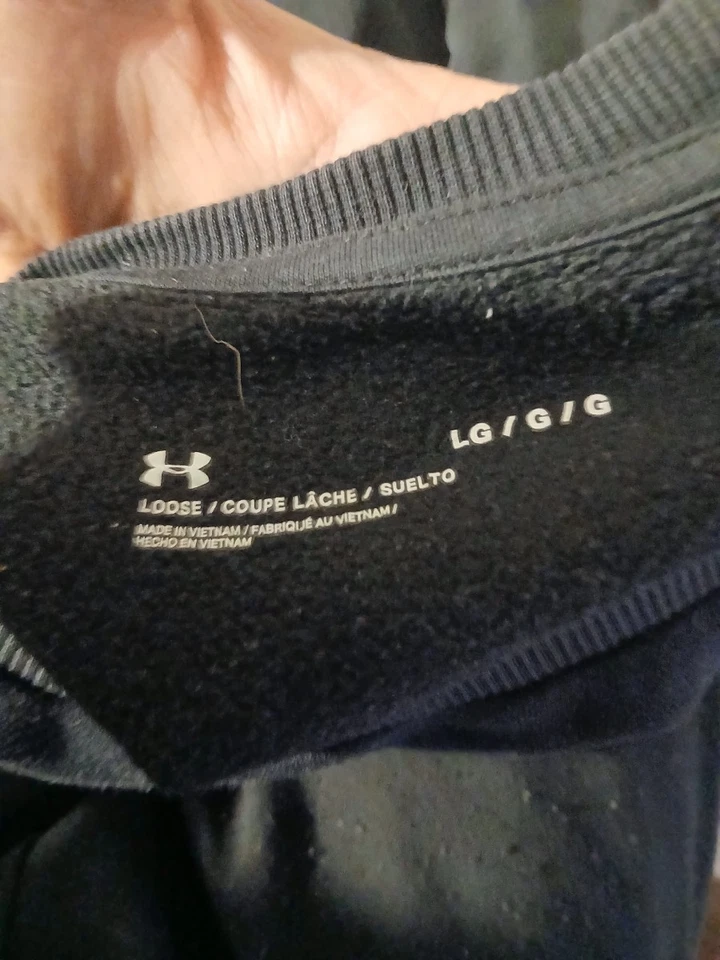 Under Armour Sweat-shirt Homme Noir Loose Fit Molleton (EU 52, INT XL) - Photo 3/4