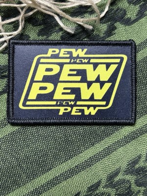 Pew Pew, Pew Pew Pew Stars Wars  Morale Patch ~3x2  Hook&loop TacGear Patch