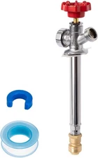 SUNGATOR 6 Inch Frost Free Sillcock, Anti-Siphon Outdoor Hose Valve, 1/2" Pushfi