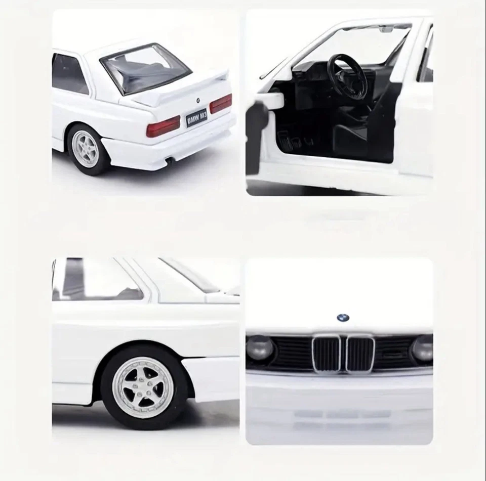 BMW E30 M3 1987 Scala 1:36 Bianca Nuova Modellino Auto - Immagine 3 di 4