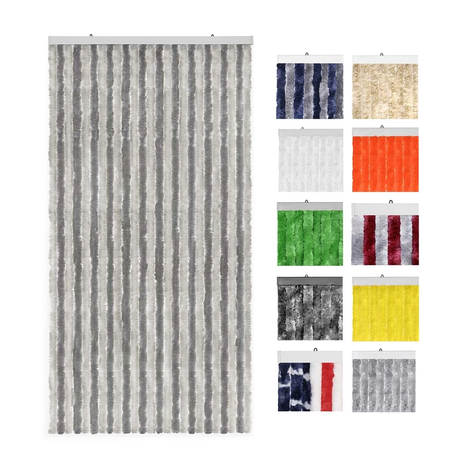 Flauschvorhang Türvorhang Insektenschutz Wohnwagen Camping Fadenvorhang Chenille - Bild 1 von 4
