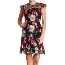 New $ 165 Donna Morgan Women's 2 Embroidered Floral Garden Dress Boho Wedding 