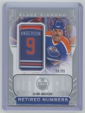 2024-25 Upper Deck Black Diamond Oilers Retired Numbers Patches /99 Glenn