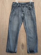 route 66 premium jeans mens size 38x32 slim bootcut denim blue
